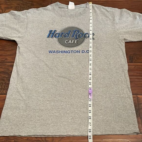 Vintage Hard Rock Cafe Washington D.C. Gray Graphic Shirt - Picture 6 of 9